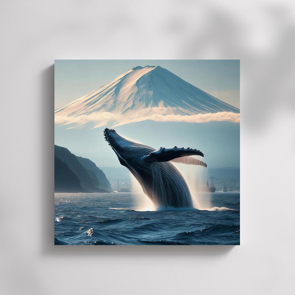 Majestic Whale at Fuji: The Magic of Japan
