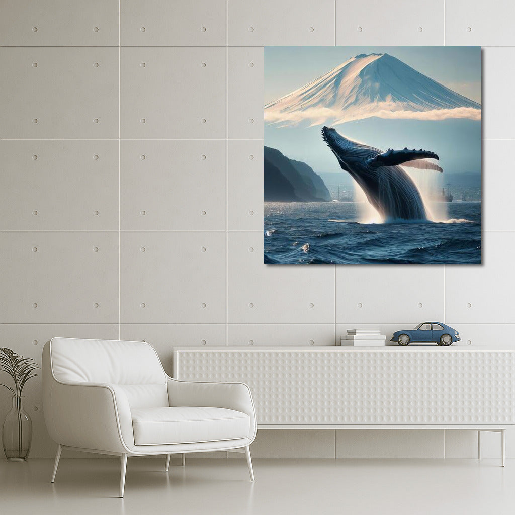 Majestic Whale at Fuji: The Magic of Japan