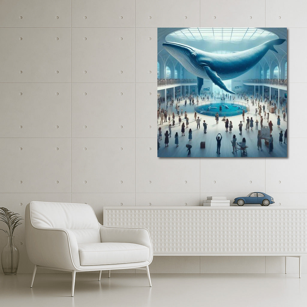 Giant Whale Flying Over Museum: A Visit to the World of Art