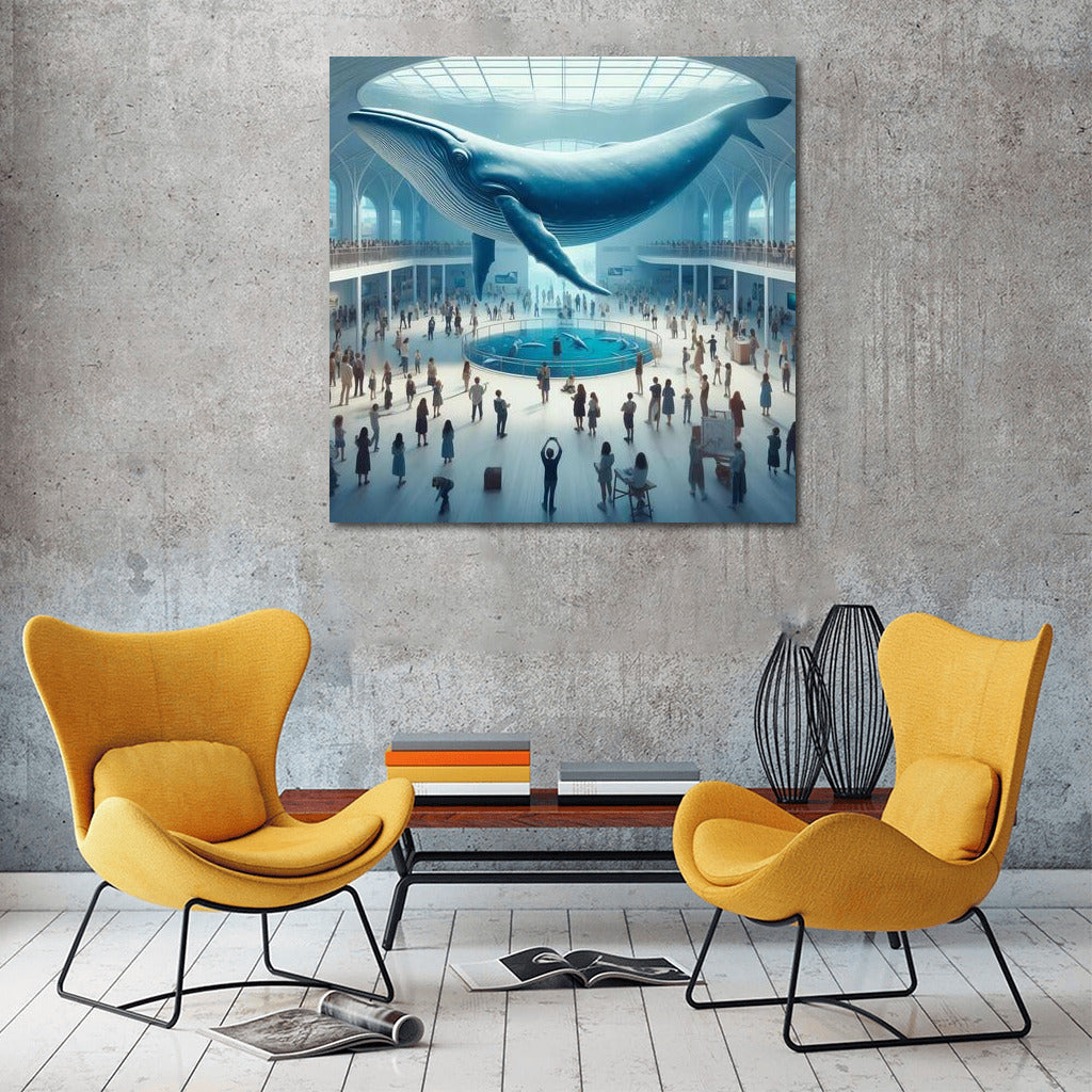 Giant Whale Flying Over Museum: A Visit to the World of Art