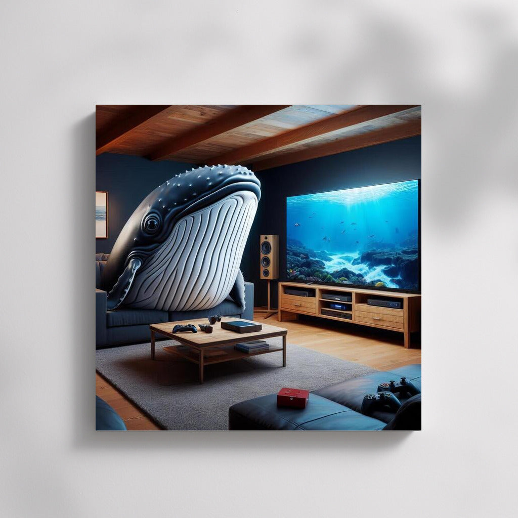 Kit-gamer in the home theater: Humorous poster for gamers