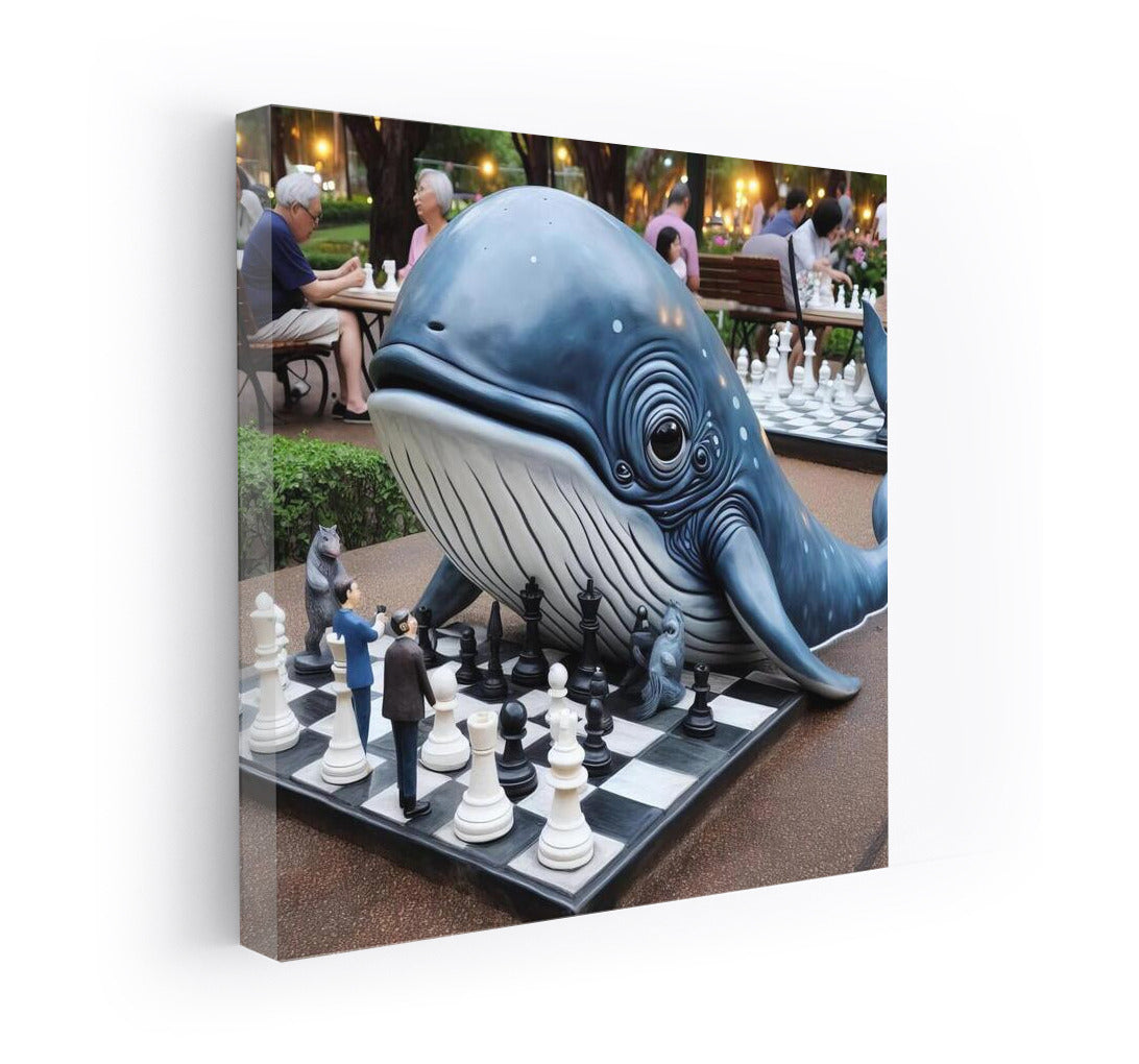 Chess Whale in the Park: Fantasy in Nature