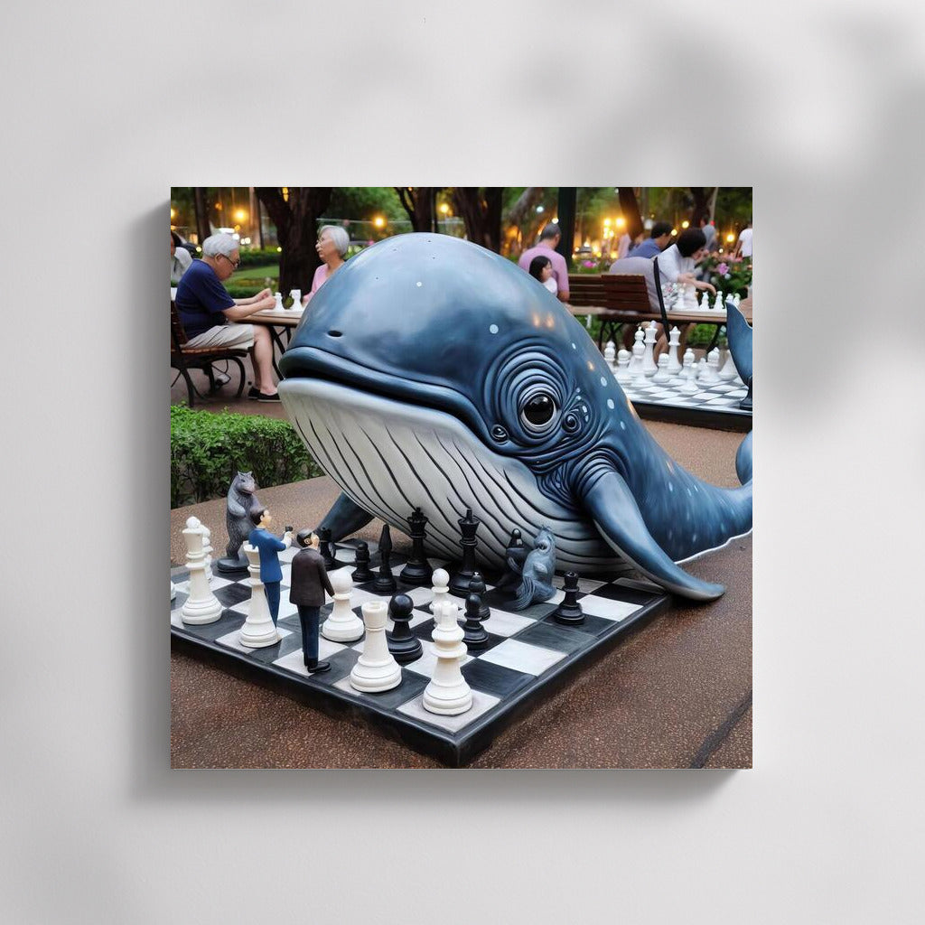 Chess Whale in the Park: Fantasy in Nature
