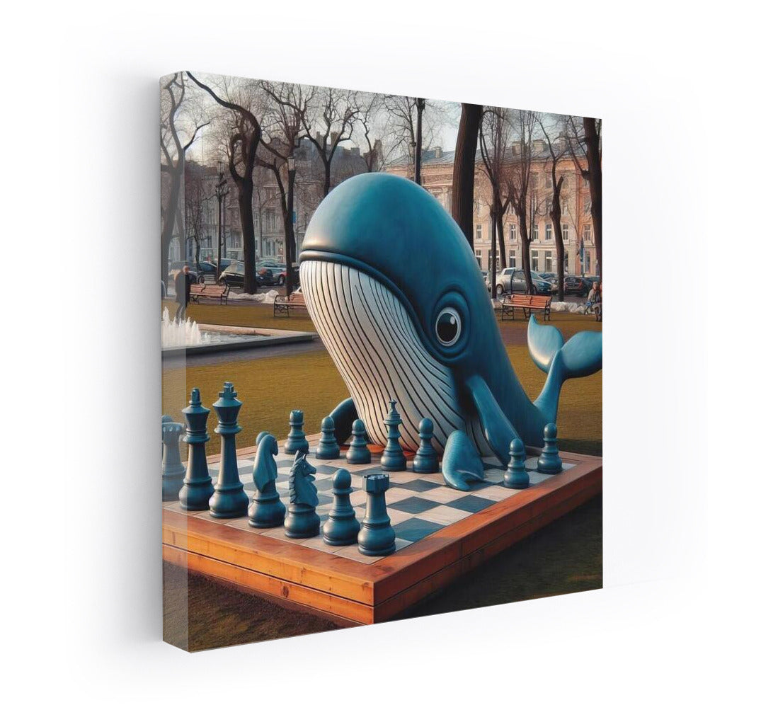 Chess Whale in the Park: Fantasy on Canvas