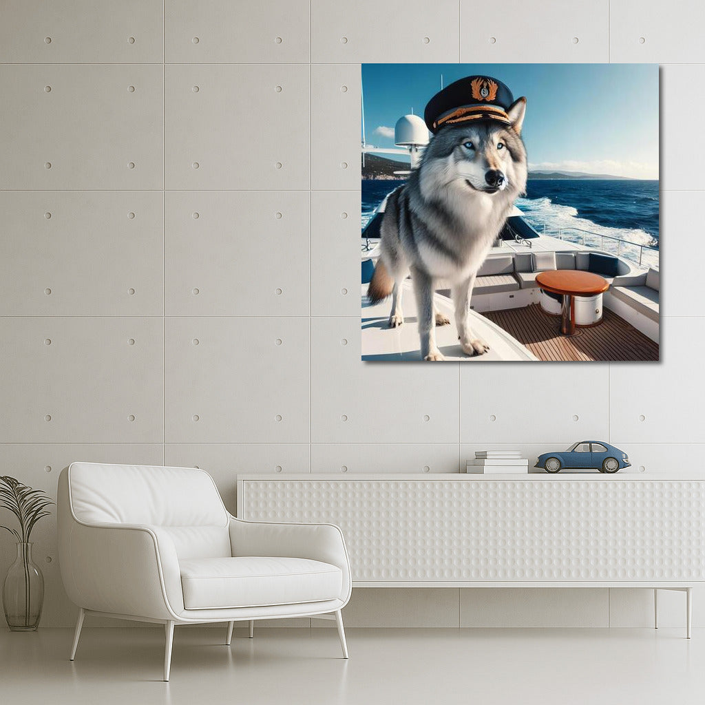 Wolf Captain on a Yacht: Luxury and Power of the Ocean