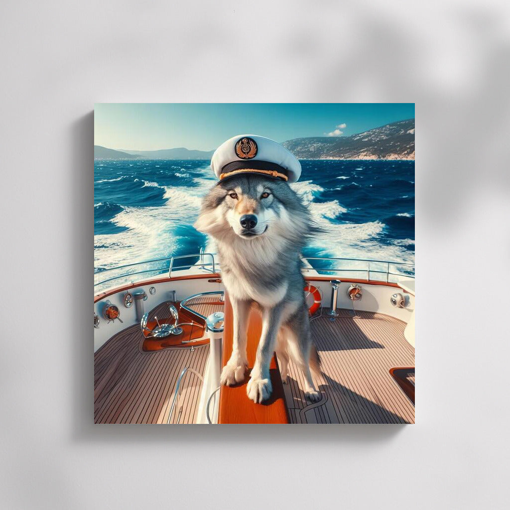 Wolf Captain on a Yacht: Freedom and Adventure