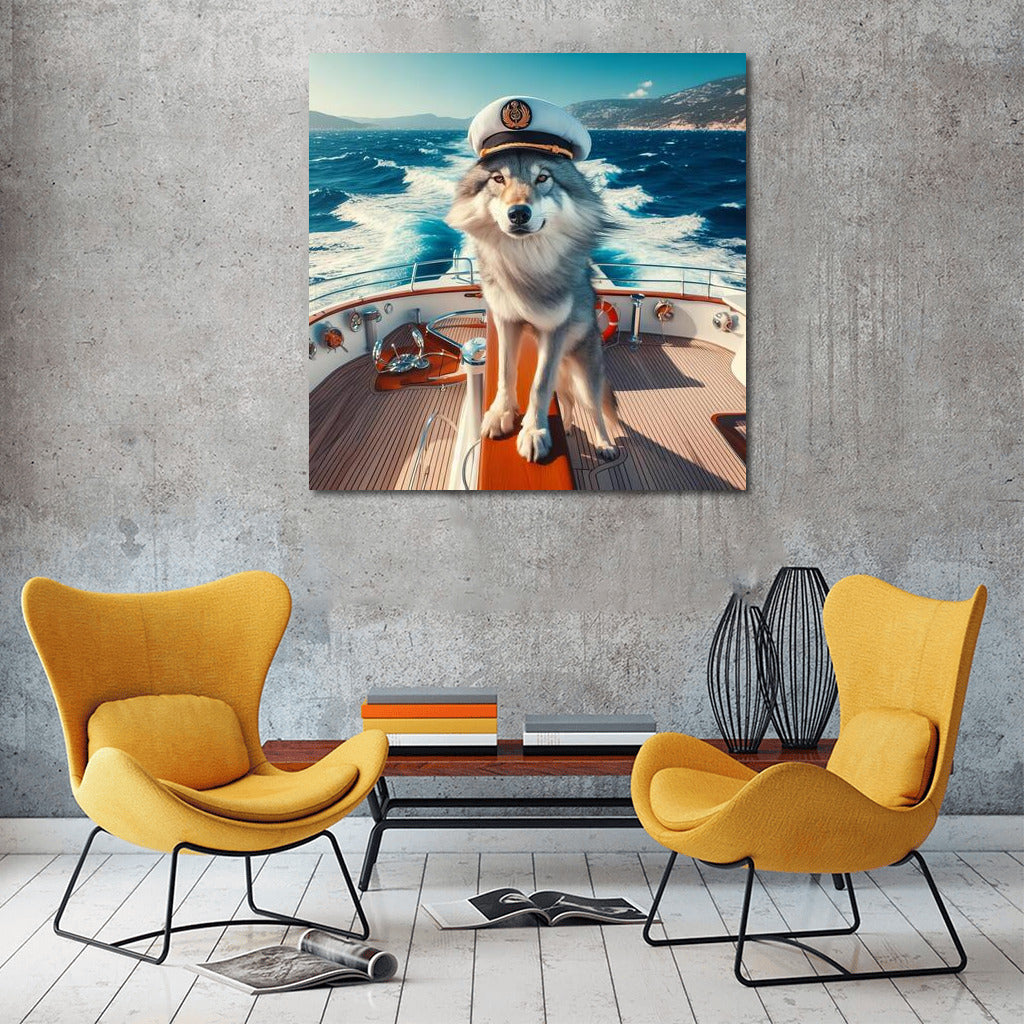 Wolf Captain on a Yacht: Freedom and Adventure