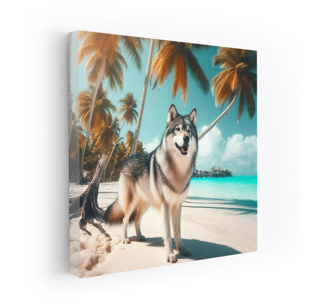 Wolf in Tropical Paradise: The Magic of Palms and Wildlife
