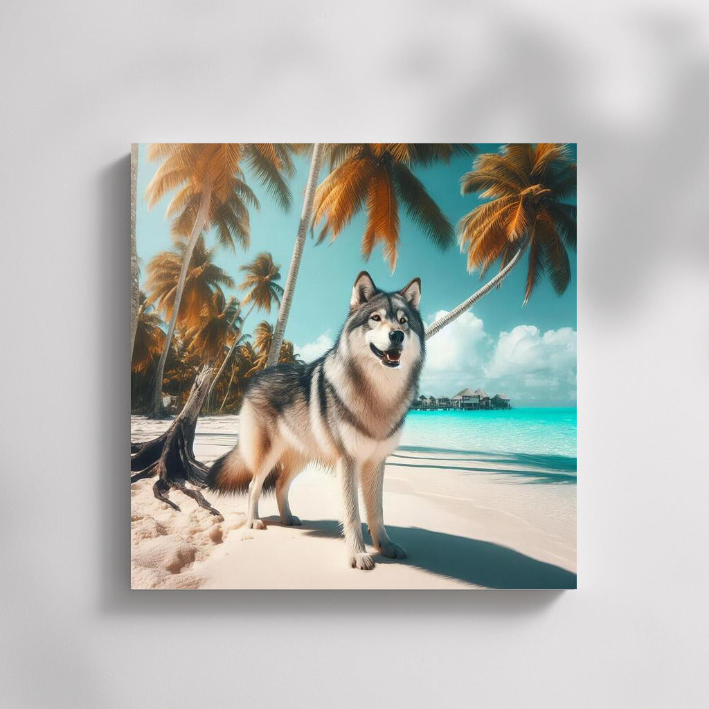 Wolf in Tropical Paradise: The Magic of Palms and Wildlife