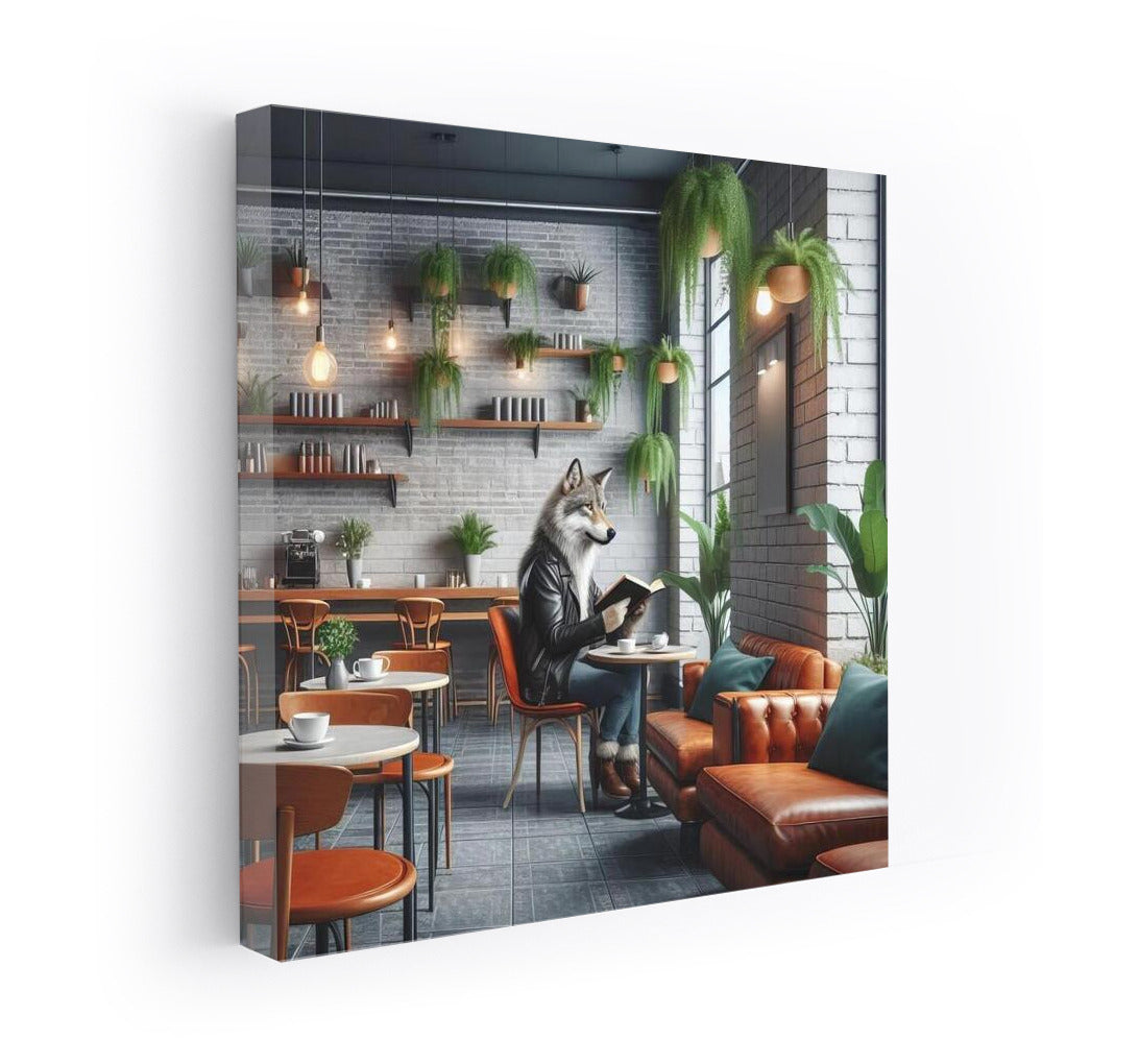 Wolf in Leather Jacket: Stylish Cafe Interior for a Modern Home