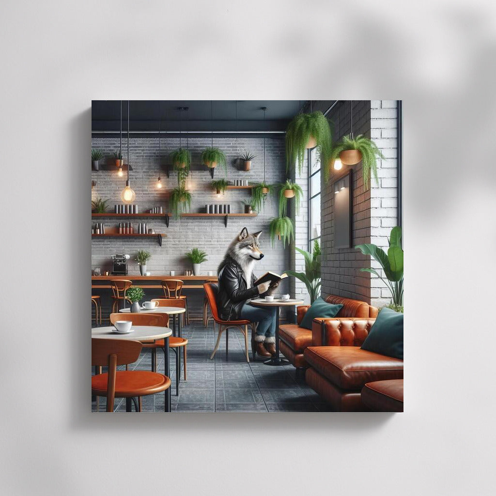 Wolf in Leather Jacket: Stylish Cafe Interior for a Modern Home