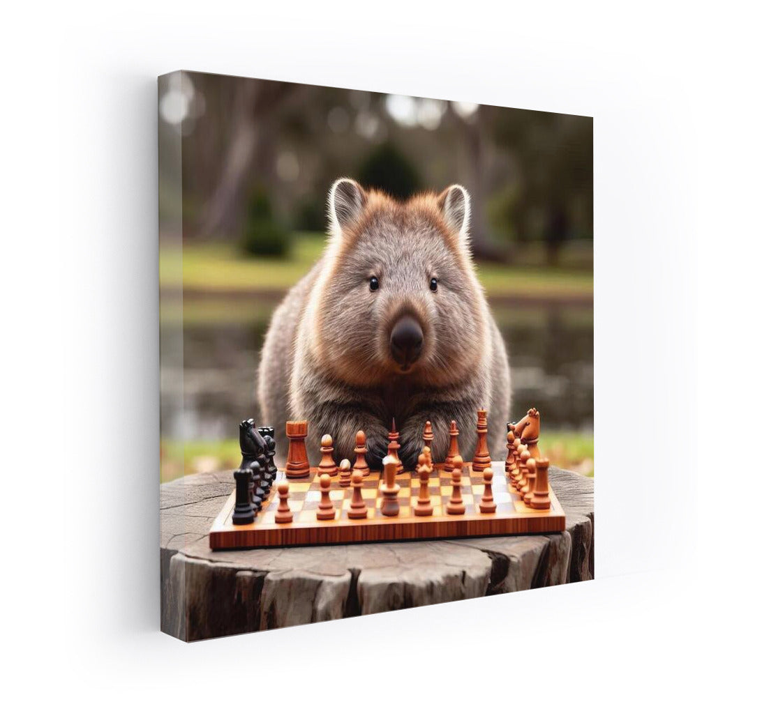 Wombat Chess Player in the Park: A Game of Nature and Strategy
