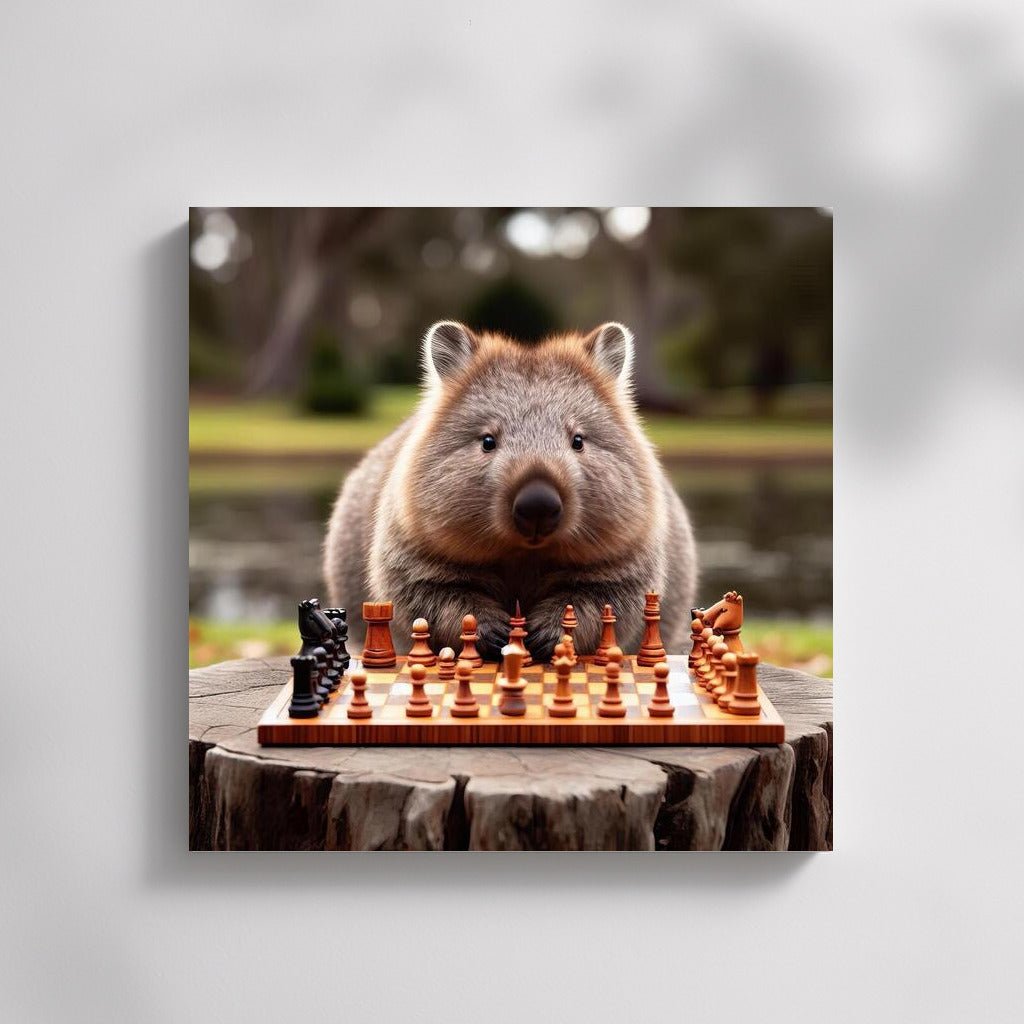 Wombat Chess Player in the Park: A Game of Nature and Strategy