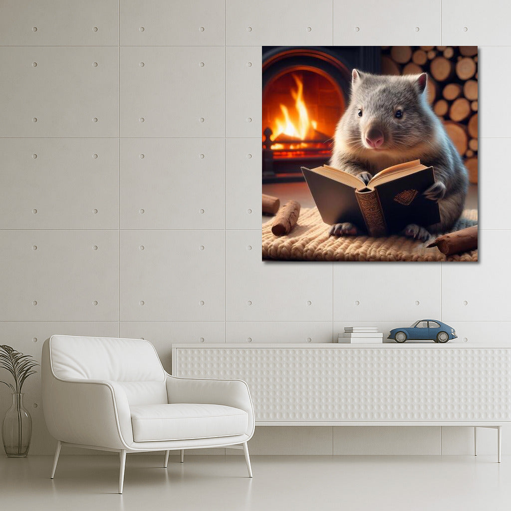 Wombat by the Fireplace: Reading in a World of Fantasy and Comfort