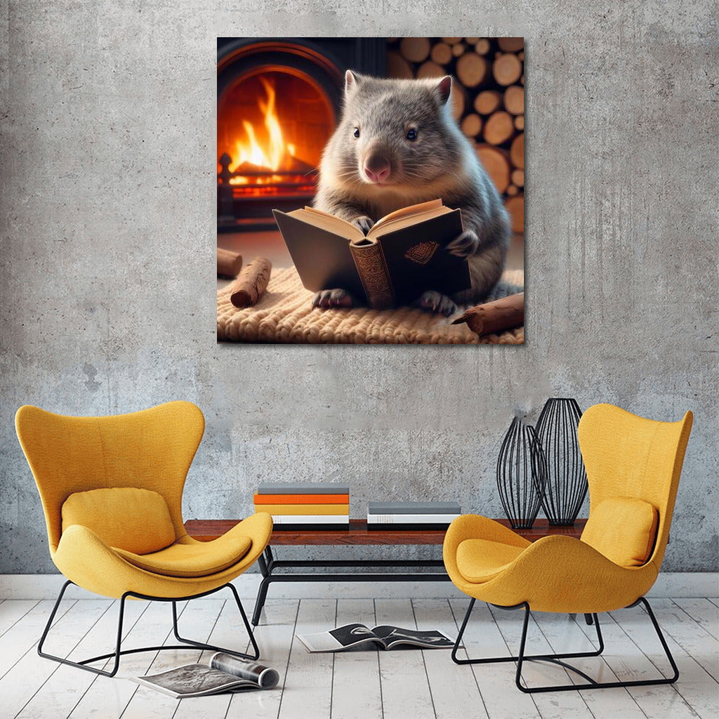 Wombat by the Fireplace: Reading in a World of Fantasy and Comfort