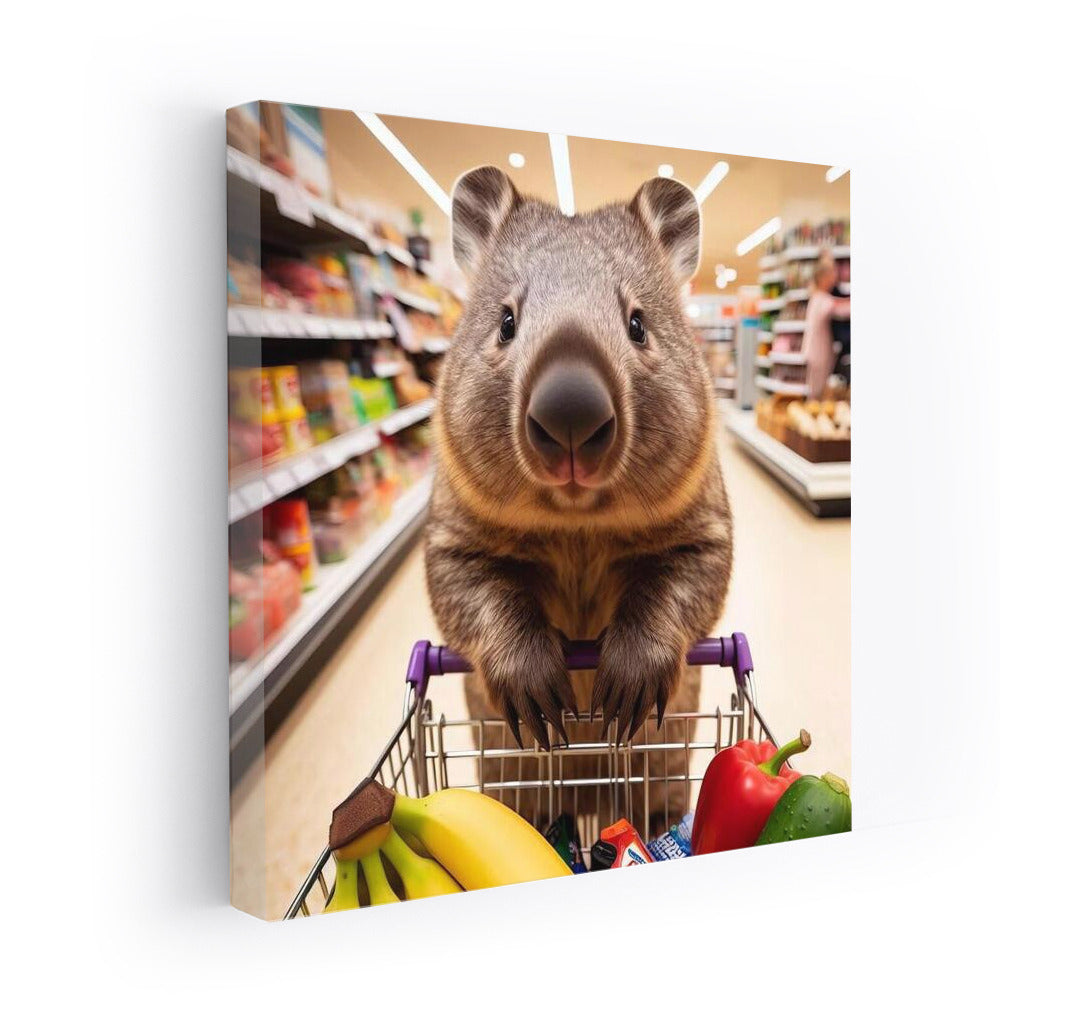 Wombat at the Supermarket: Shopping Adventure with Trolley