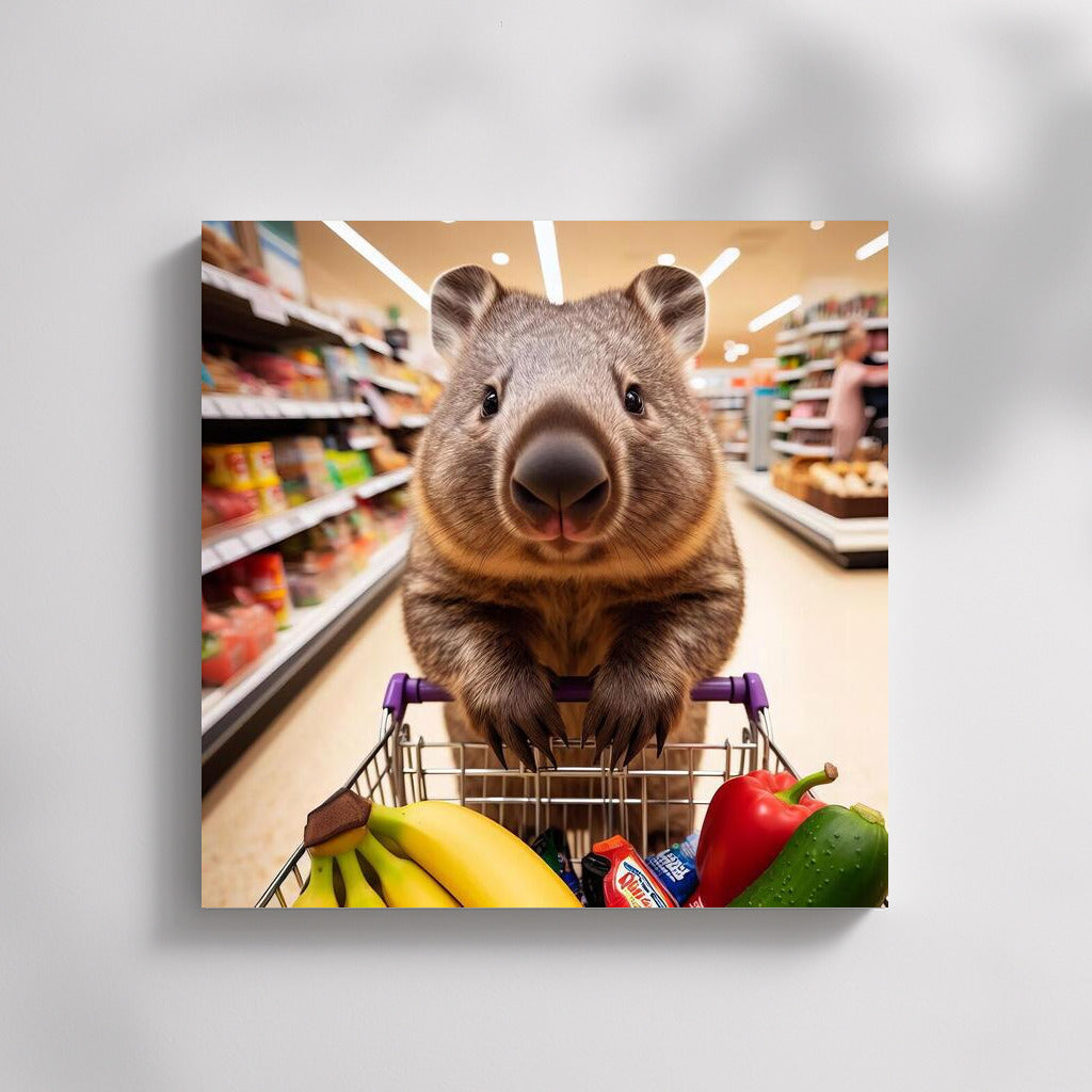 Wombat at the Supermarket: Shopping Adventure with Trolley