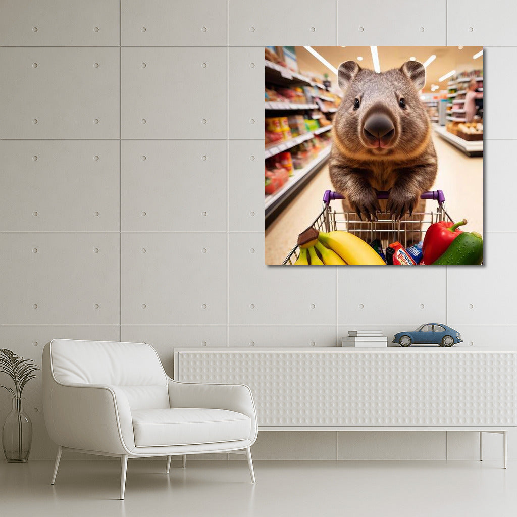 Wombat at the Supermarket: Shopping Adventure with Trolley