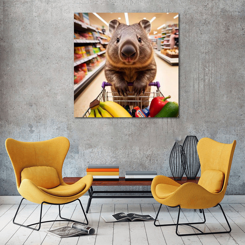 Wombat at the Supermarket: Shopping Adventure with Trolley