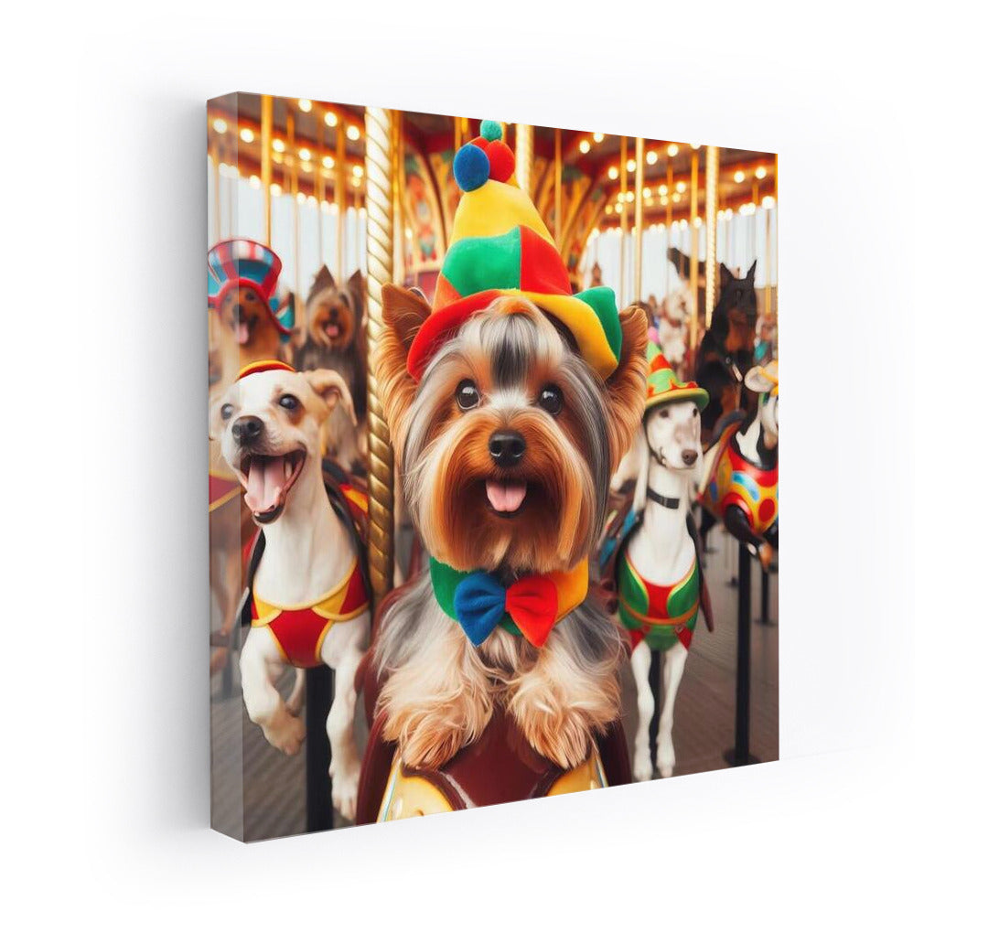 Yorkshire Terrier Carnival Adventure: Fun Home Decor