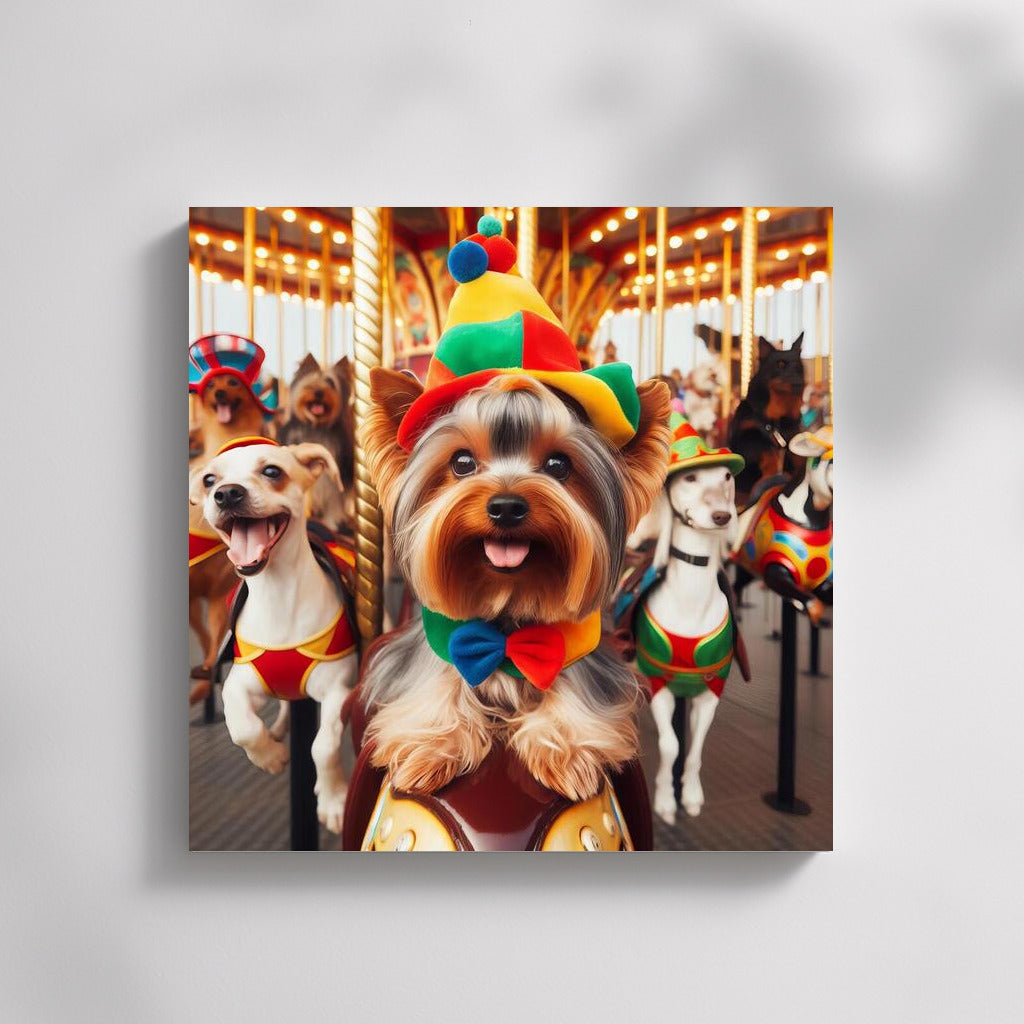 Yorkshire Terrier Carnival Adventure: Fun Home Decor