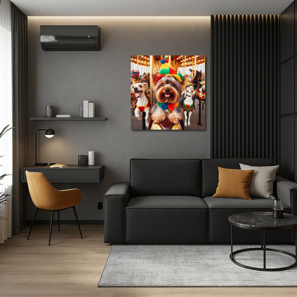 Yorkshire Terrier Carnival Adventure: Fun Home Decor