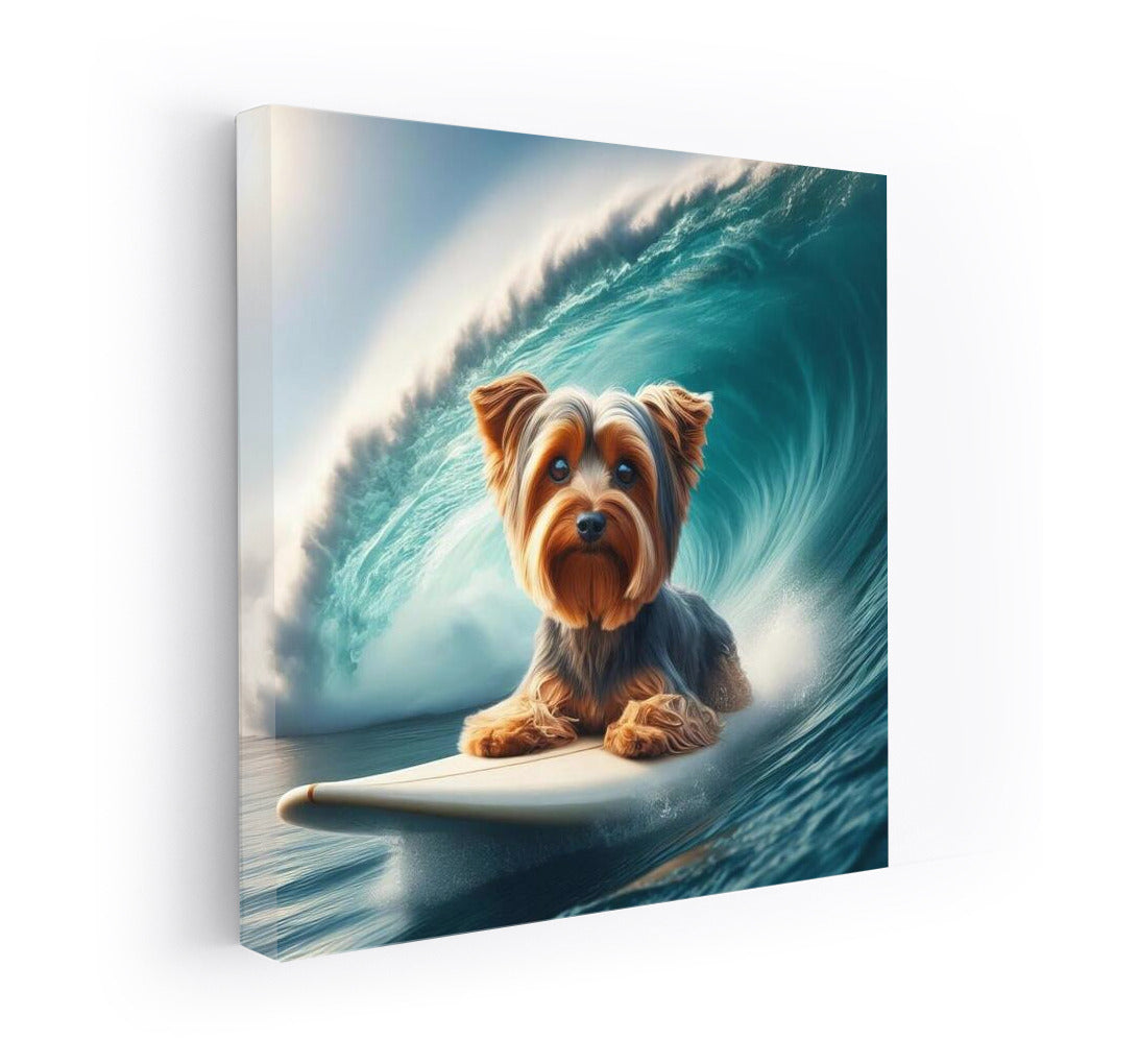 Yorkshire Terrier on the Crest of a Giant Wave: Wind of Freedom