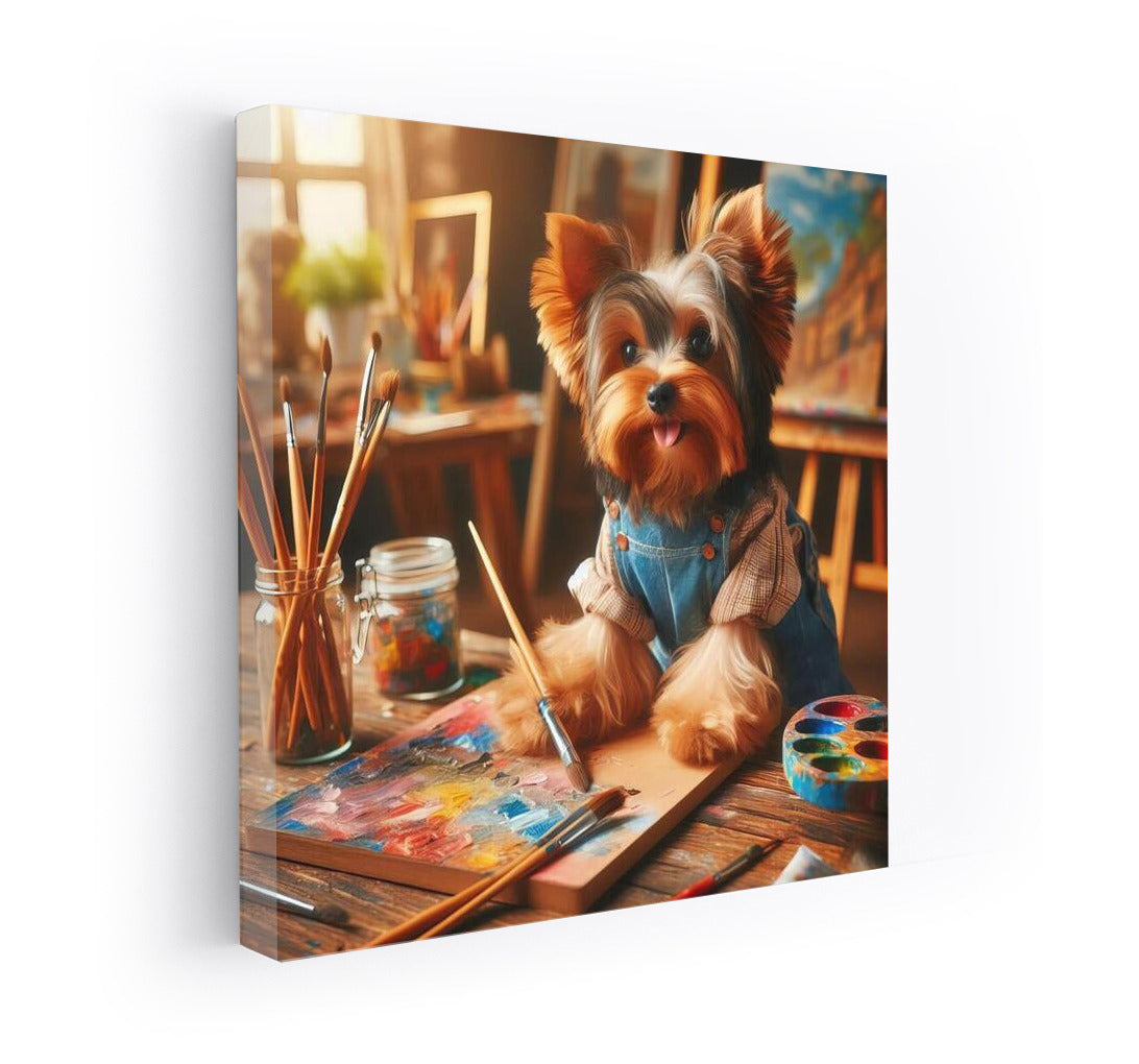 Yorkshire Terrier in the Artist's Magical Studio