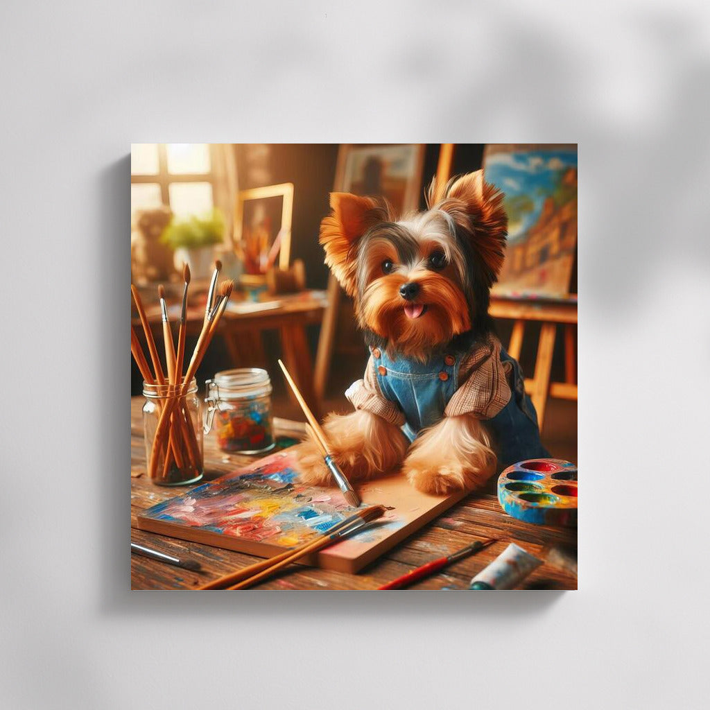 Yorkshire Terrier in the Artist's Magical Studio