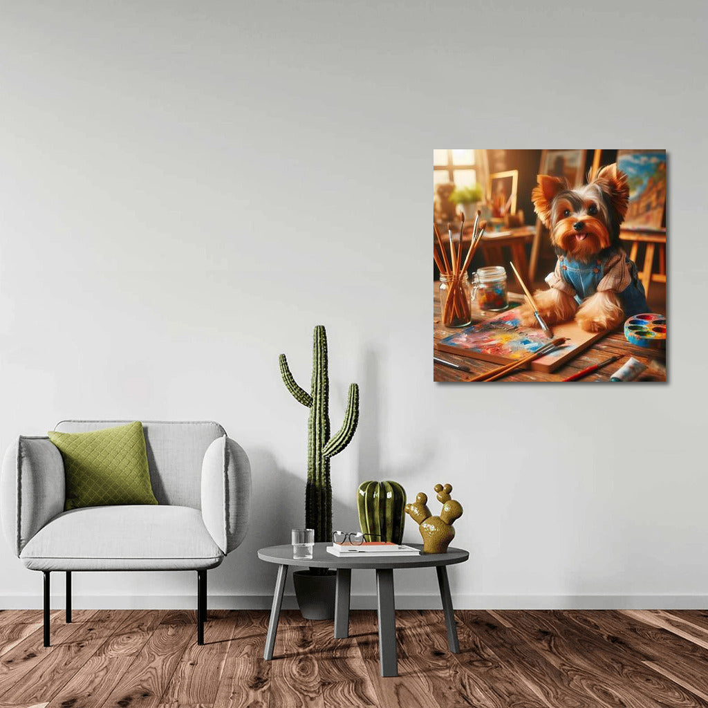 Yorkshire Terrier in the Artist's Magical Studio