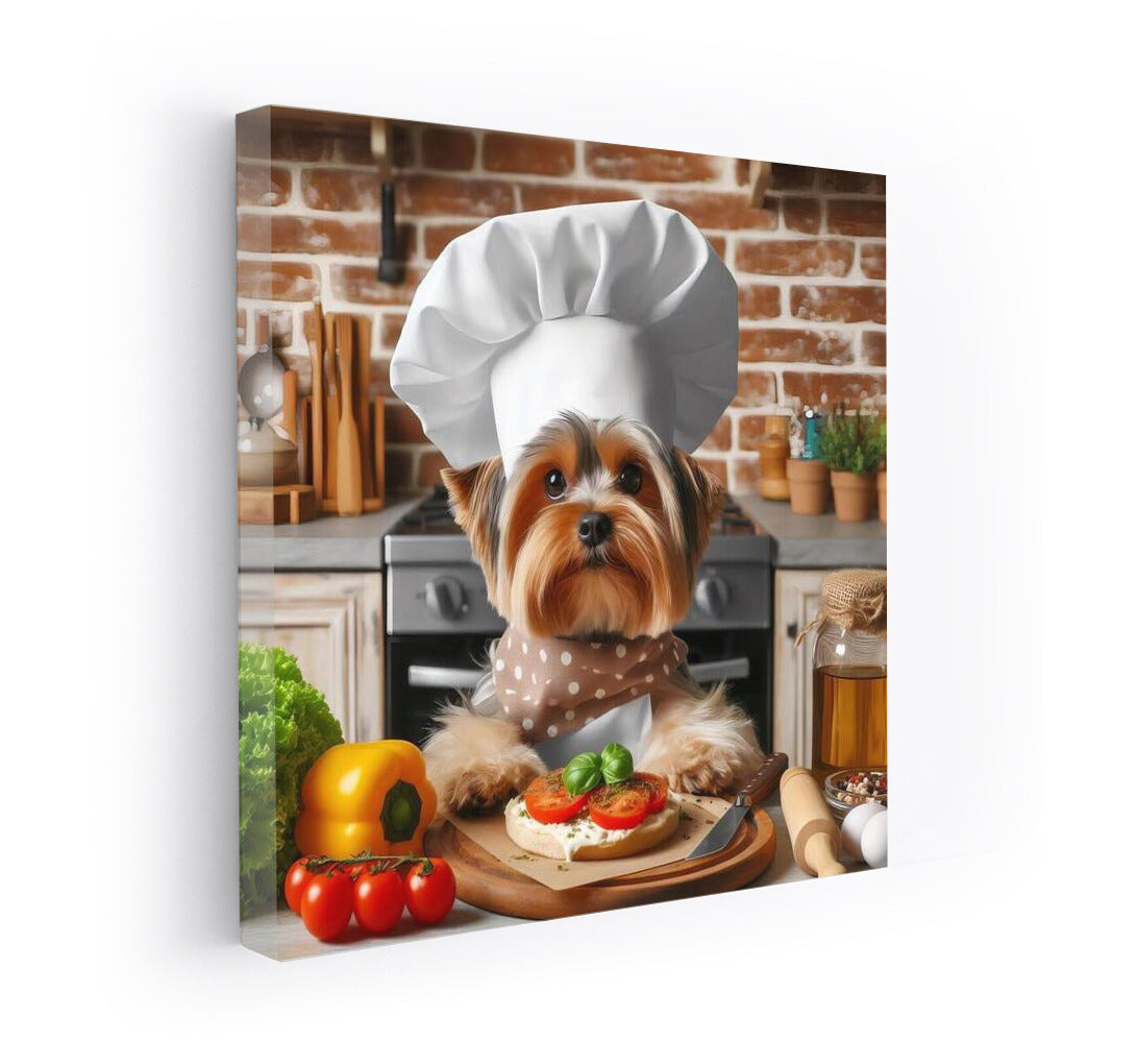 Yorkshire Terrier Chef: Cheerful cook in the kitchen
