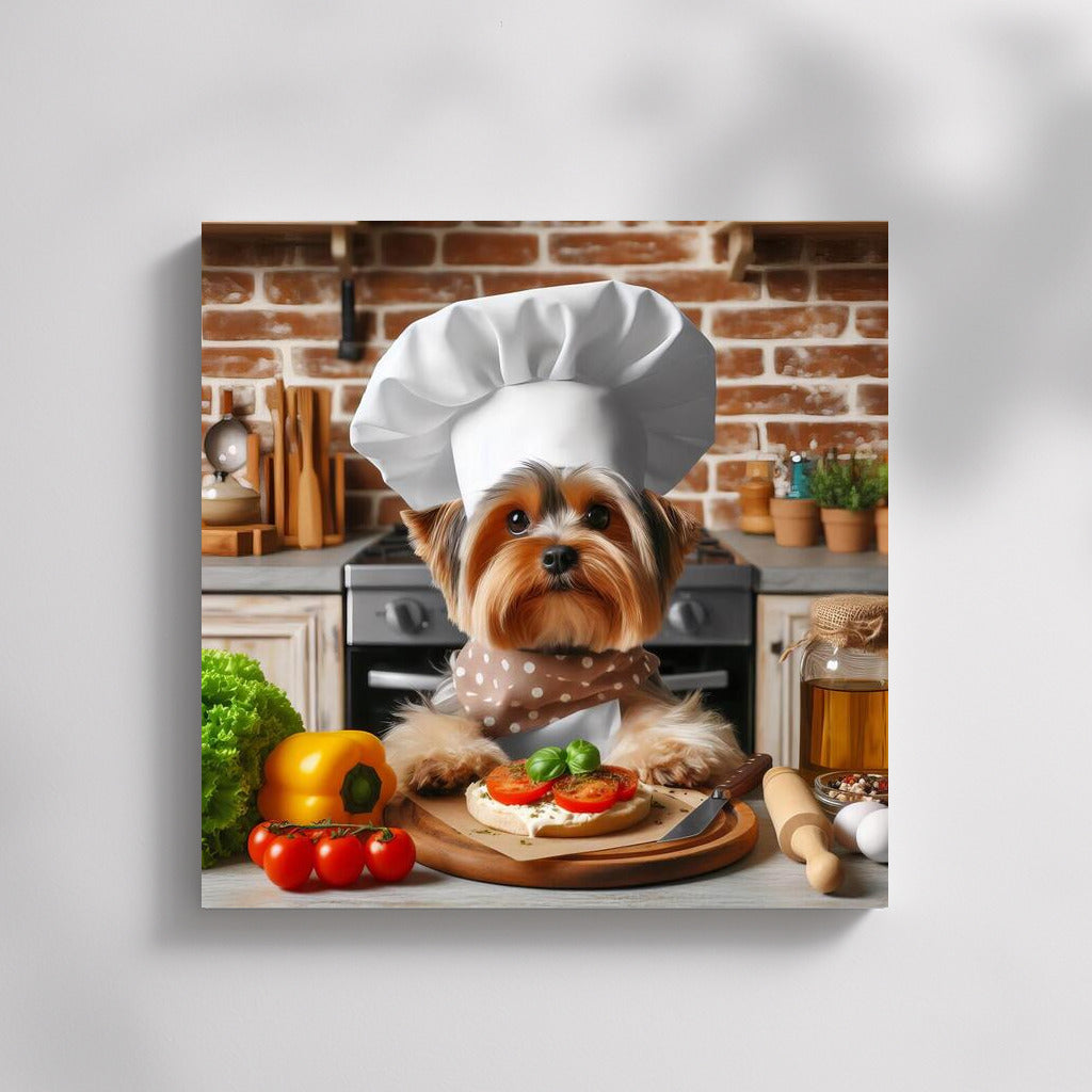 Yorkshire Terrier Chef: Cheerful cook in the kitchen