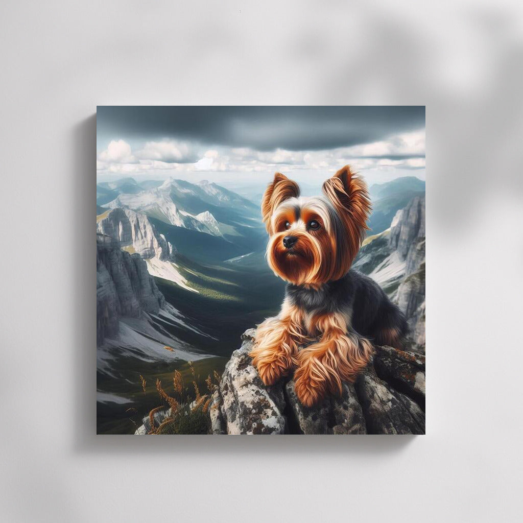 Yorkshire Terrier at the Top: Adventures and the Majesty of Nature