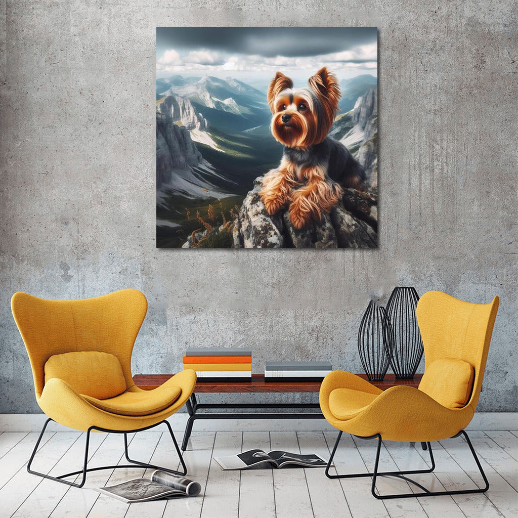 Yorkshire Terrier at the Top: Adventures and the Majesty of Nature