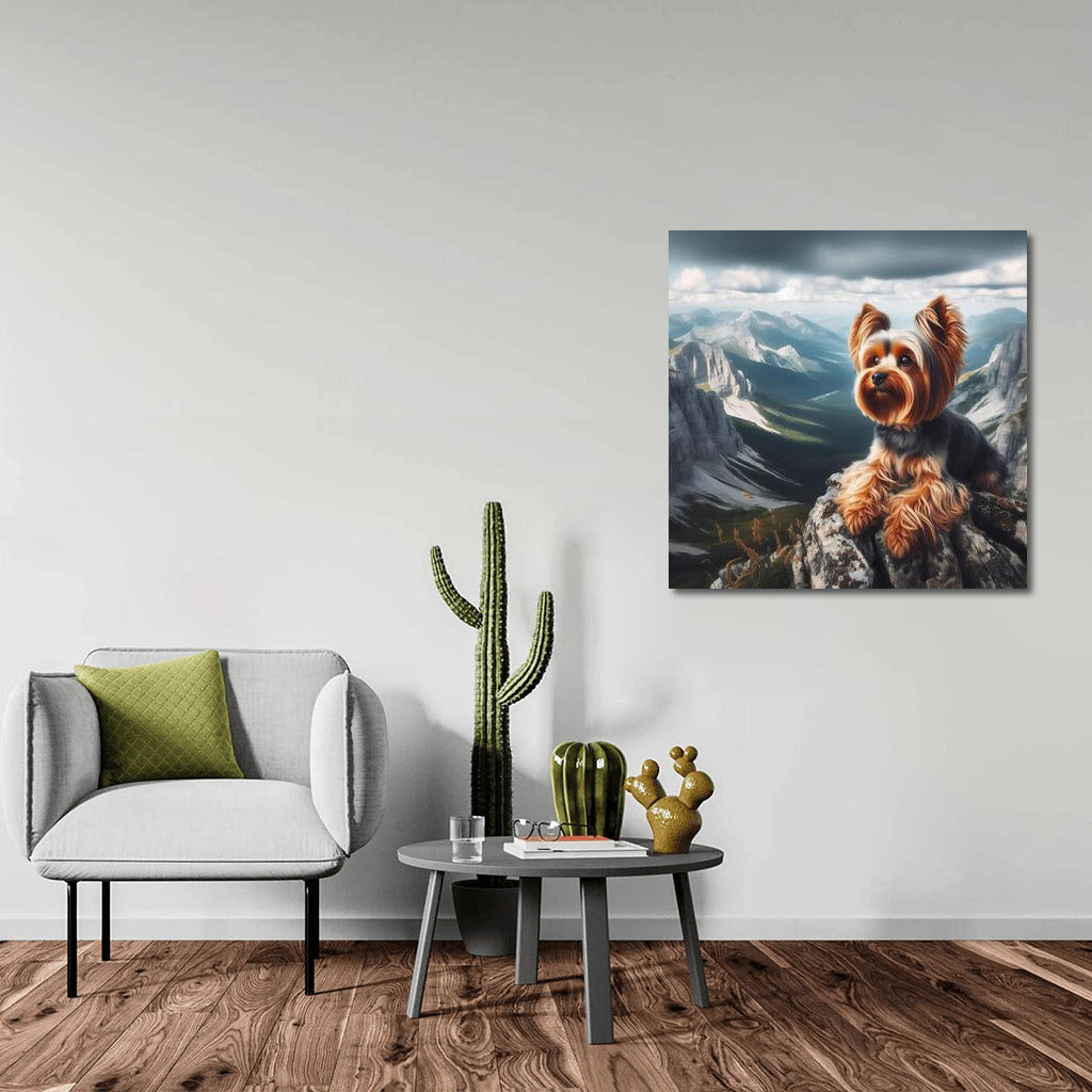 Yorkshire Terrier at the Top: Adventures and the Majesty of Nature