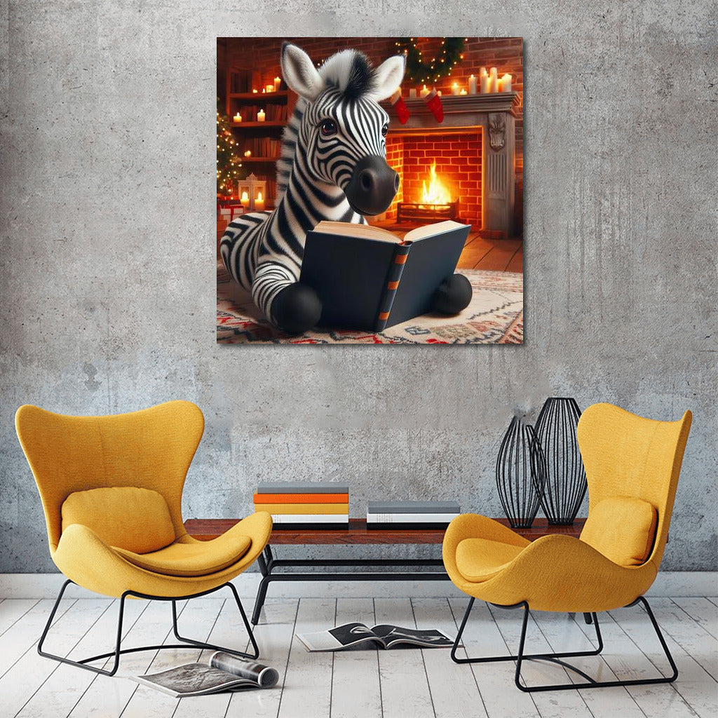 Zebra at the Fireplace: Immersion in the World of Books