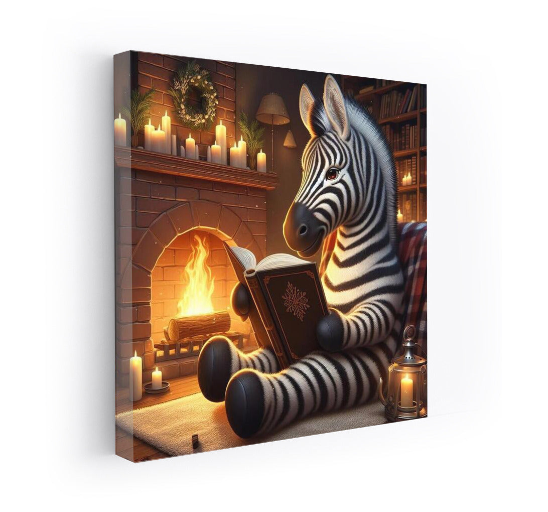 Zebra at the Book Campfire: A Cozy Home for Book Lovers
