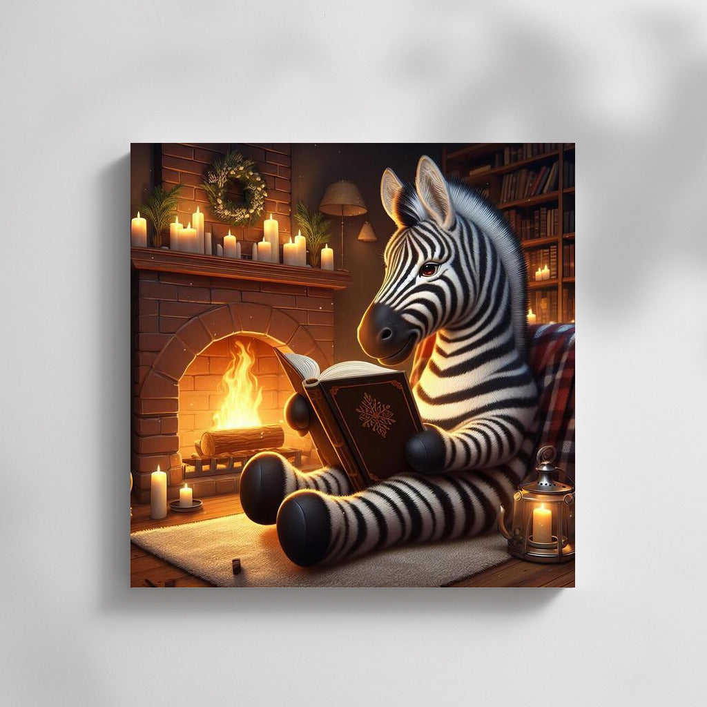 Zebra at the Book Campfire: A Cozy Home for Book Lovers