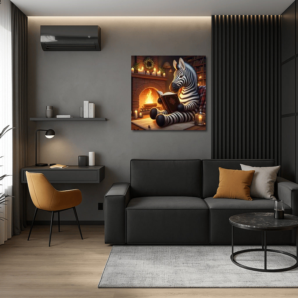 Zebra at the Book Campfire: A Cozy Home for Book Lovers