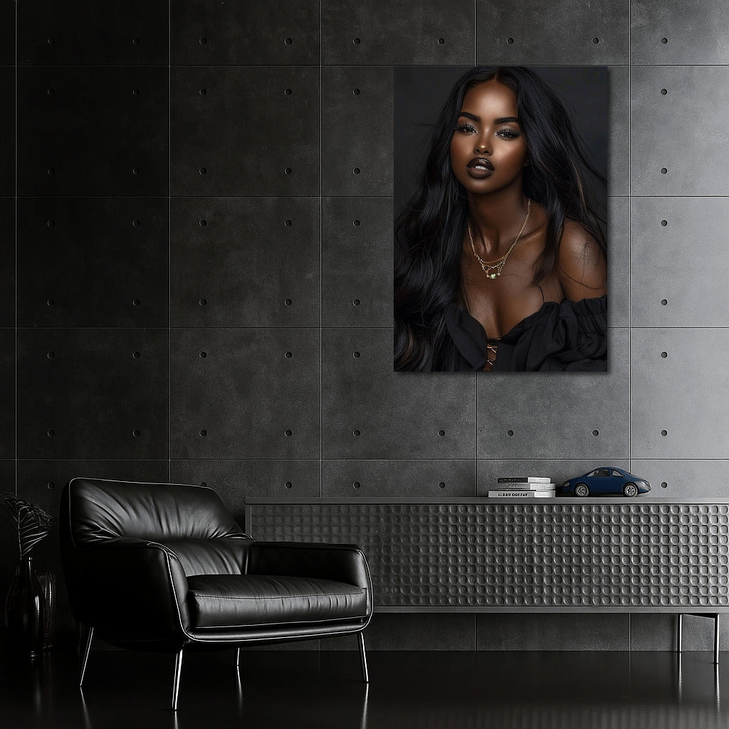 Mysterious Grace: Portrait of a Black Beauty