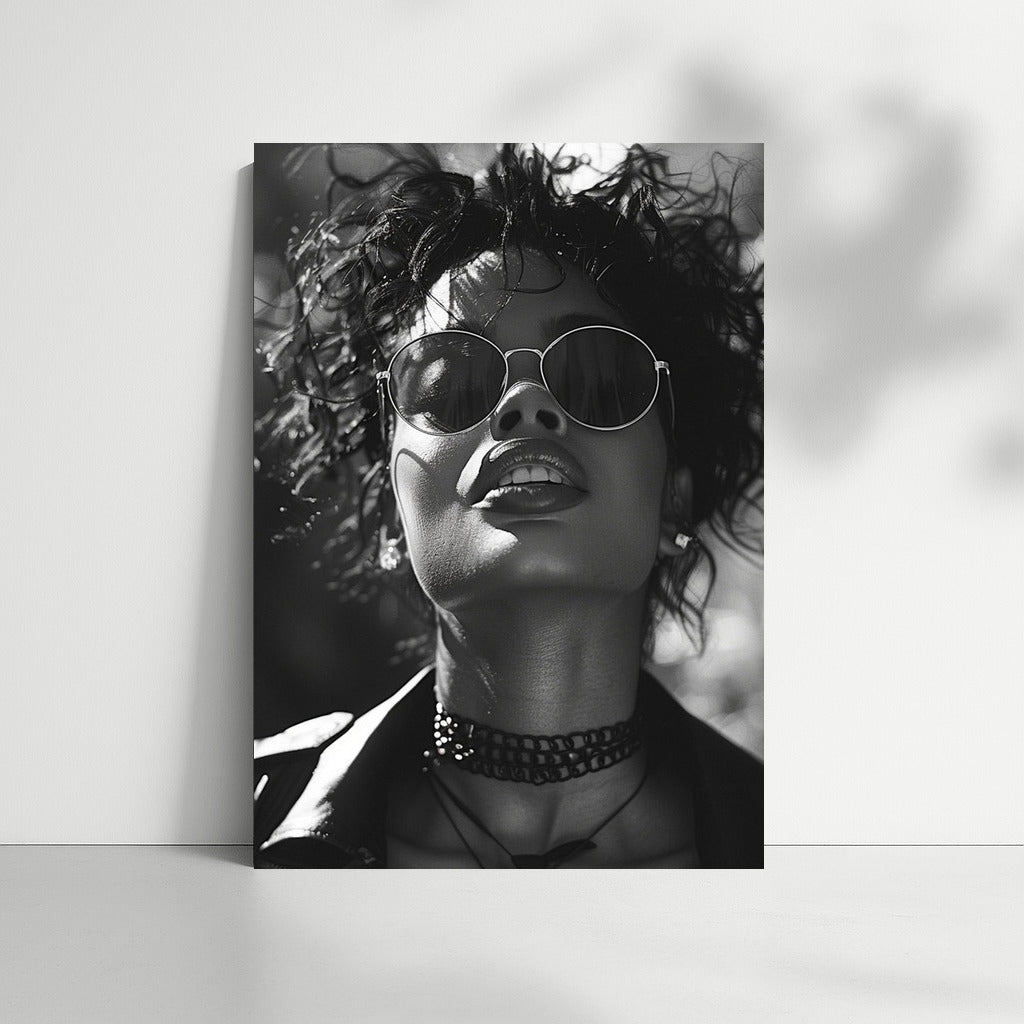 Elegance in Black and White: Portrait of a Beautiful Girl