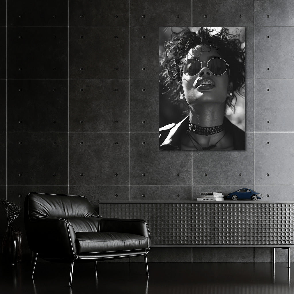 Elegance in Black and White: Portrait of a Beautiful Girl