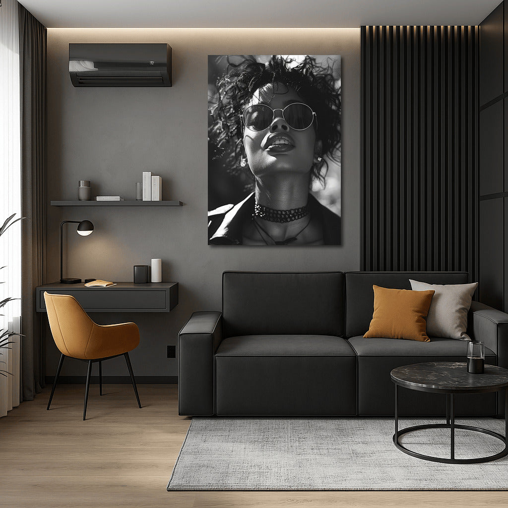 Elegance in Black and White: Portrait of a Beautiful Girl