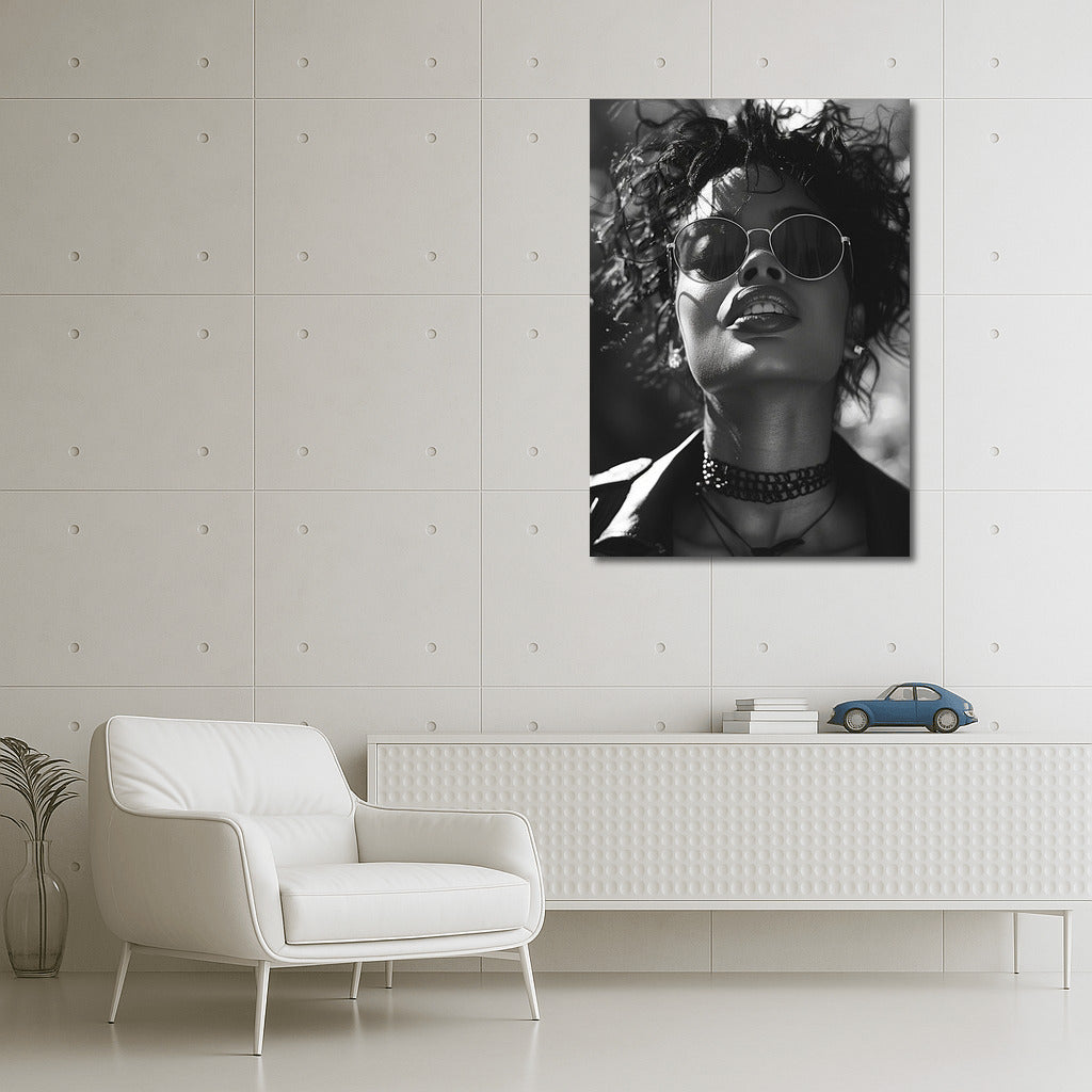 Elegance in Black and White: Portrait of a Beautiful Girl