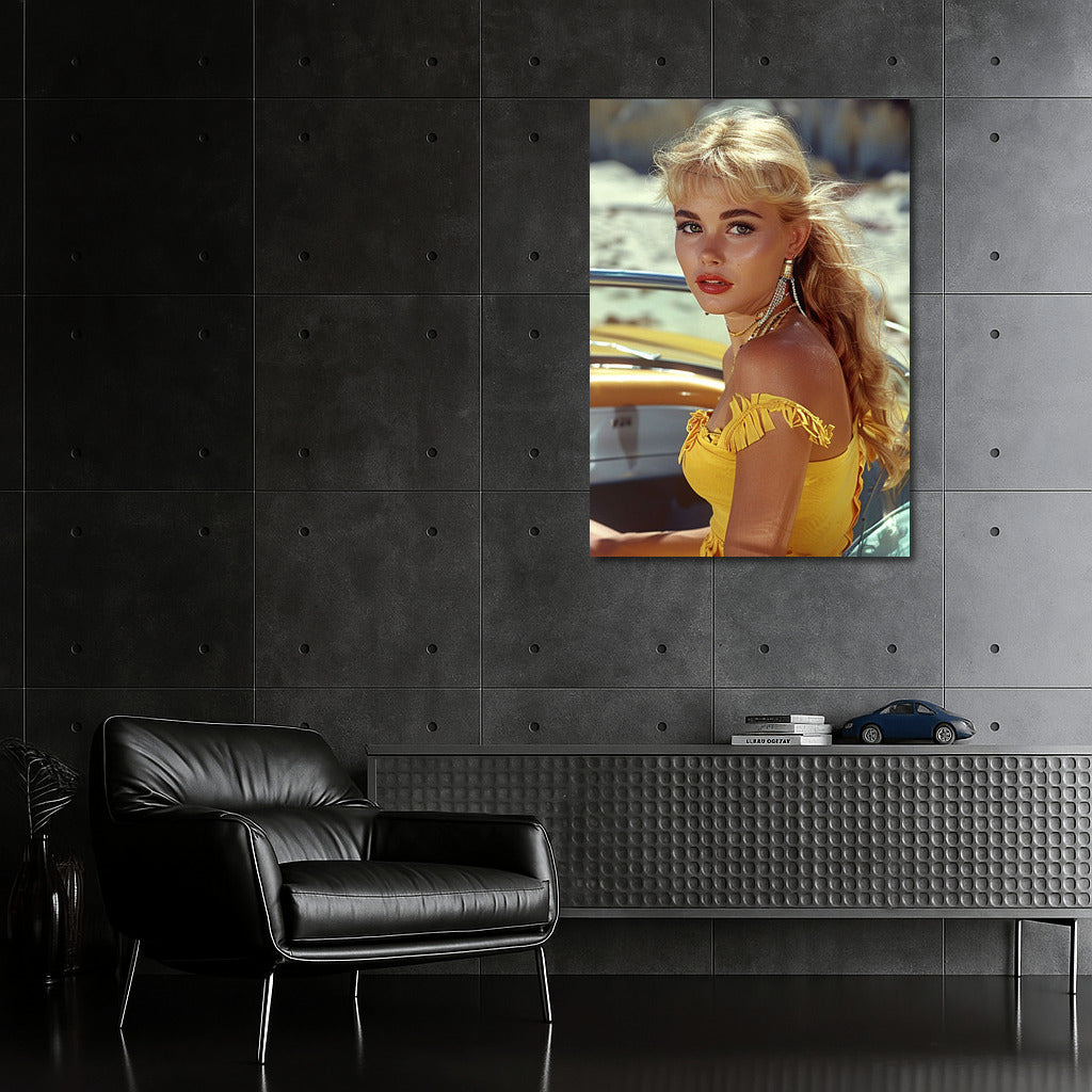 Mysterious Blonde and Vintage Car: Diving into Retro Style