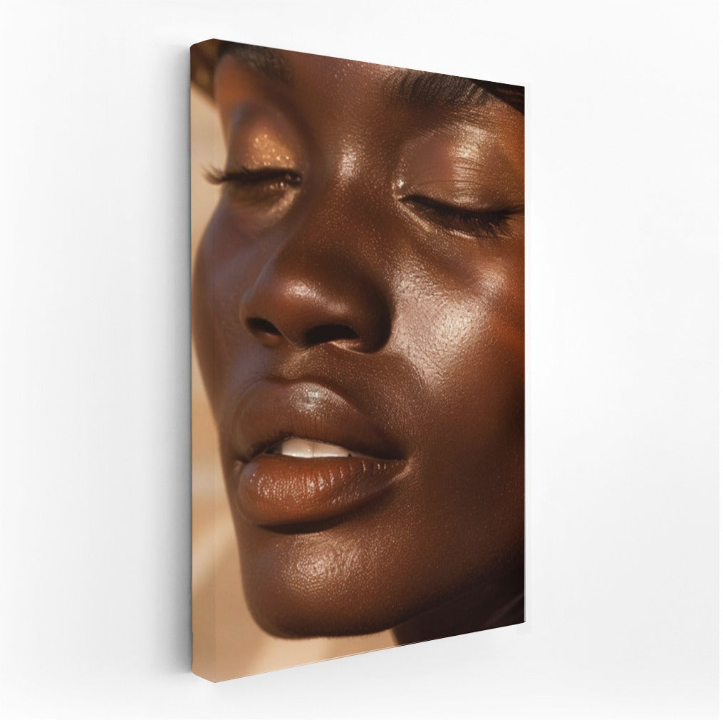 Elegance and Dreaminess: Portrait of a Black Beauty Model