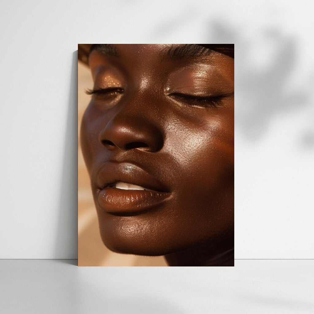 Elegance and Dreaminess: Portrait of a Black Beauty Model
