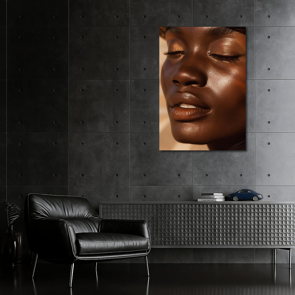 Elegance and Dreaminess: Portrait of a Black Beauty Model