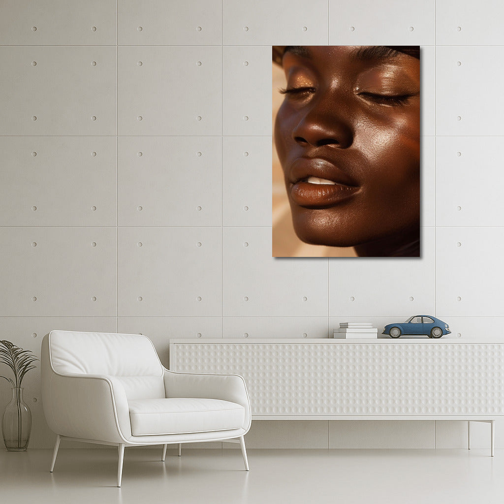 Elegance and Dreaminess: Portrait of a Black Beauty Model