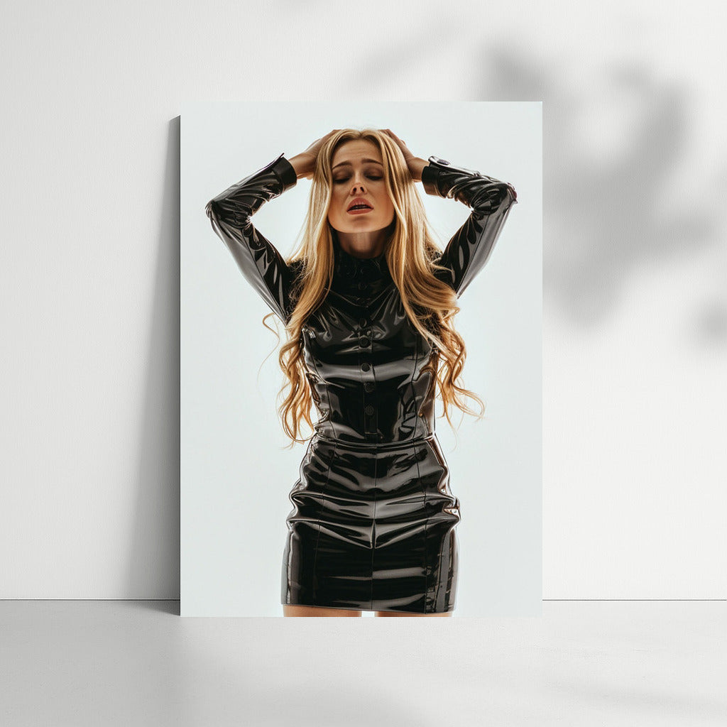 Blonde in Black Dress: Mysterious Elegance
